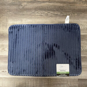 Mainstays Performance Foam Bath Rug 17" x 24" Navy Blue